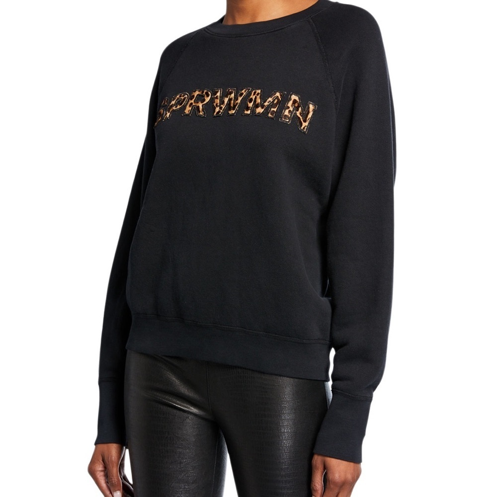 SPRWMN Leopard Cotton Crewneck RED